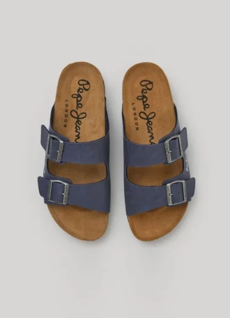 Sandals with Double Buckle