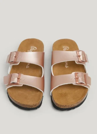 Sandals with Double Buckle