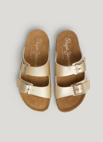 Sandals with Double Buckle