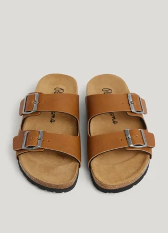 Sandals with Double Buckle