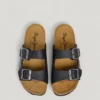 Sandals with Double Buckle