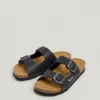 Sandals with Double Buckle
