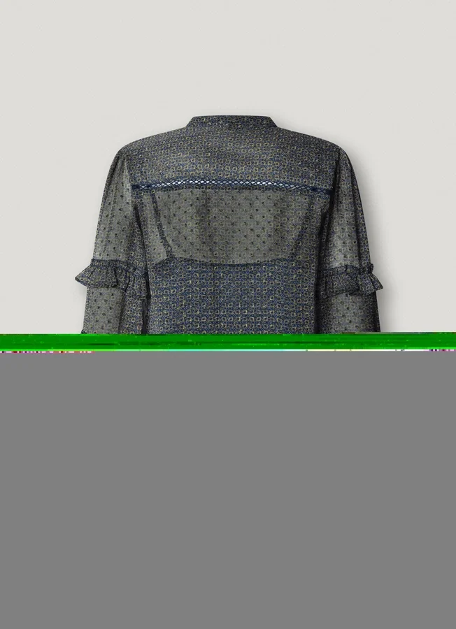 Semi-Transparent Blouse with Ruffles Semi-Transparent Blouse with Ruffles