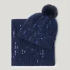 Sequin Hat and Scarf Set