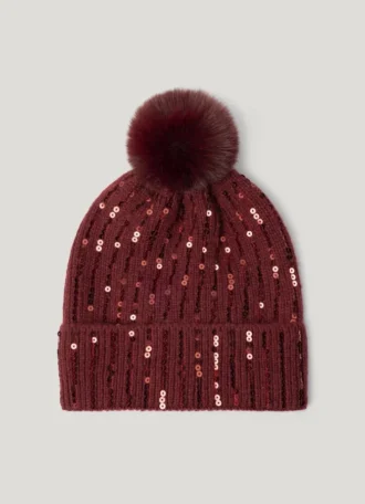 Sequin Hat and Scarf Set