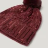 Sequin Hat and Scarf Set
