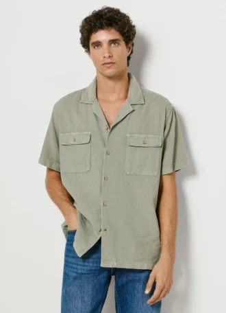 Shirt with Cuban Collar
