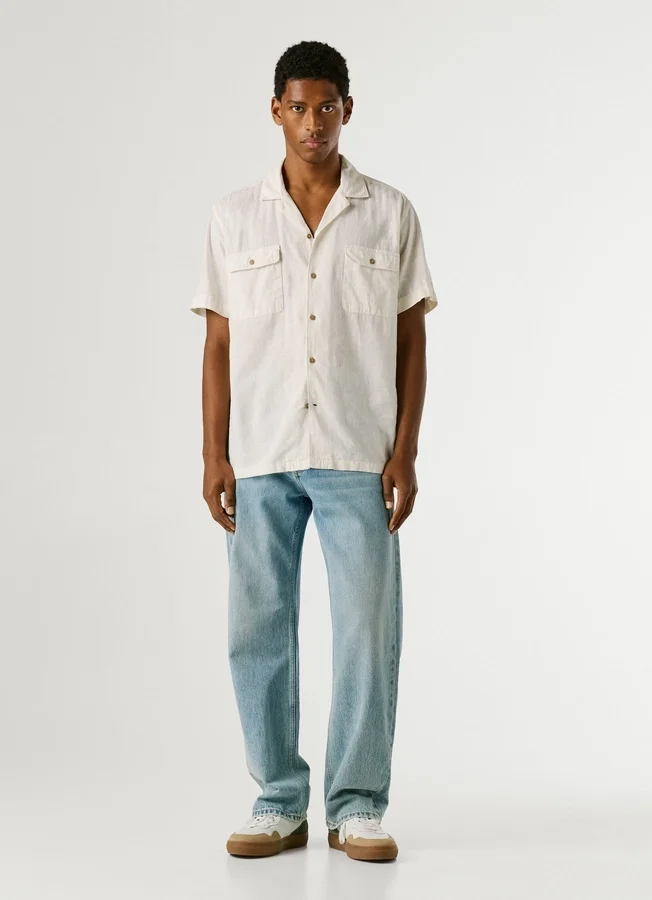 Shirt with Cuban Collar Shirt with Cuban Collar