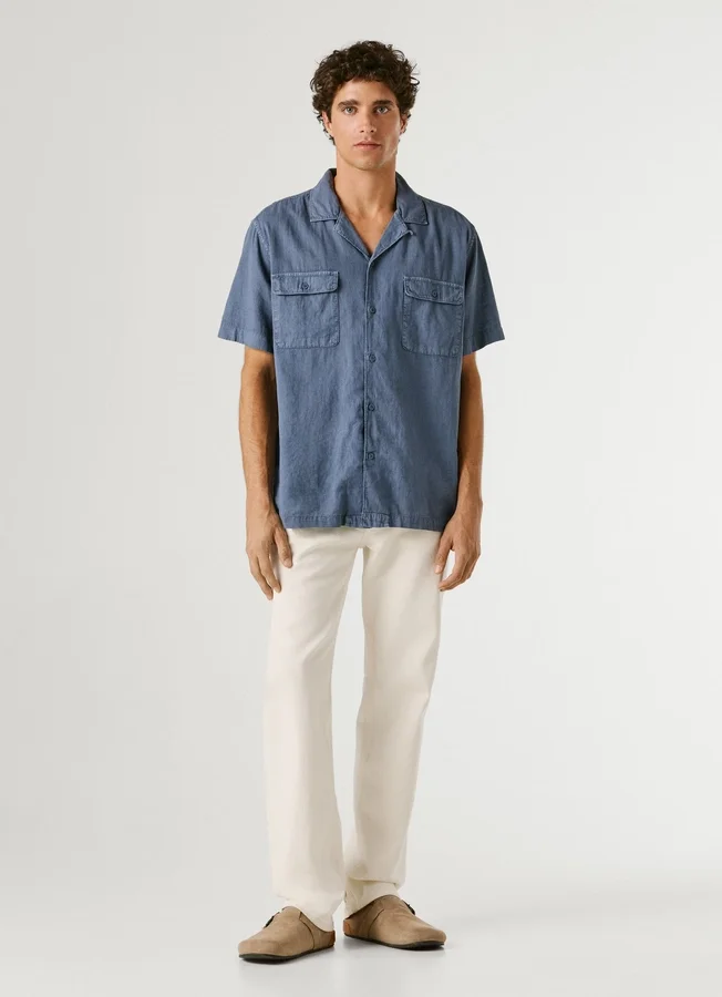 Shirt with Cuban Collar Shirt with Cuban Collar