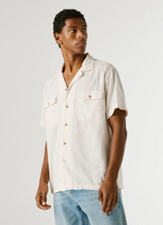 Shirt with Cuban Collar Shirt with Cuban Collar