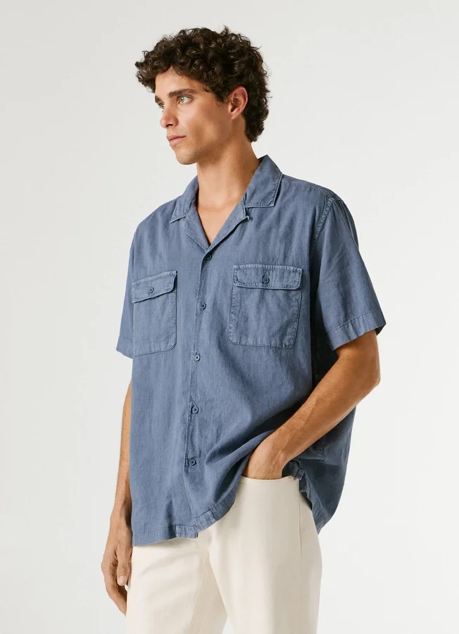 Shirt with Cuban Collar Shirt with Cuban Collar