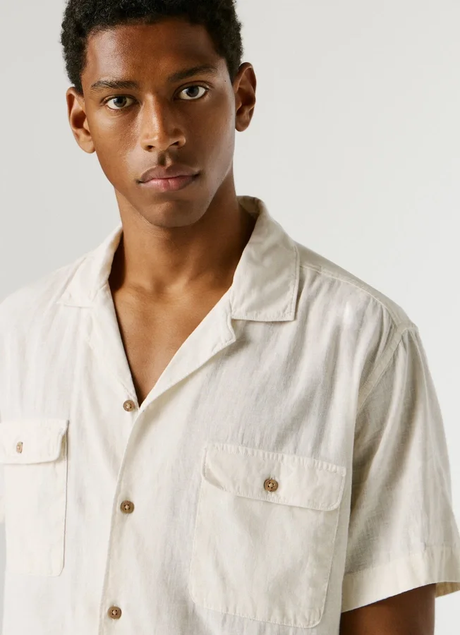 Shirt with Cuban Collar Shirt with Cuban Collar