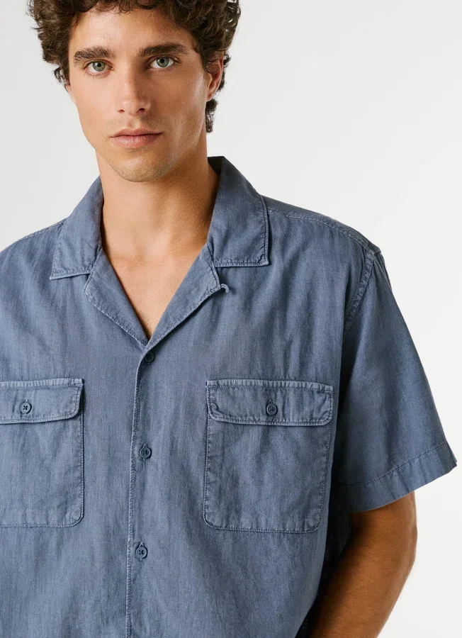 Shirt with Cuban Collar Shirt with Cuban Collar