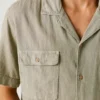 Shirt with Cuban Collar