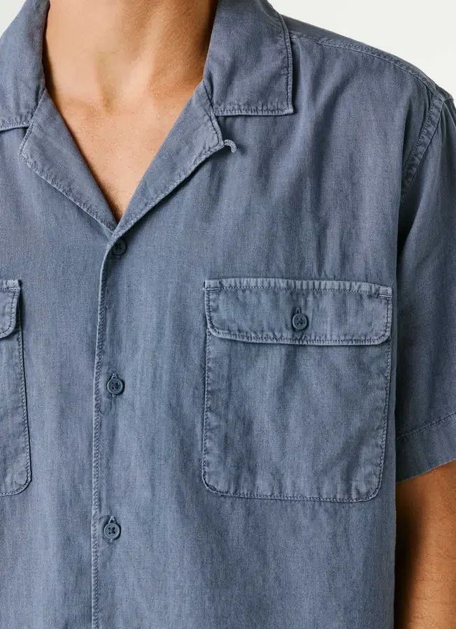 Shirt with Cuban Collar Shirt with Cuban Collar