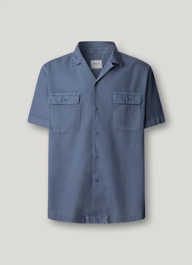 Shirt with Cuban Collar Shirt with Cuban Collar