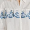 Shirt with Embroidered Ruffles