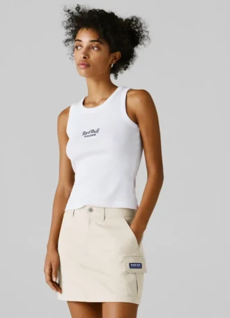 Short Cargo Twill Skirt