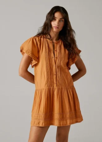 Short Dress with Lace