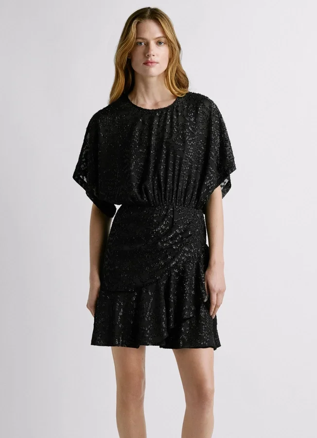 Short Dress with Metallic Details Short Dress with Metallic Details