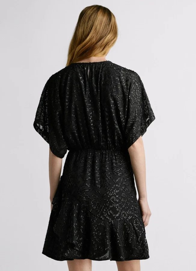 Short Dress with Metallic Details Short Dress with Metallic Details