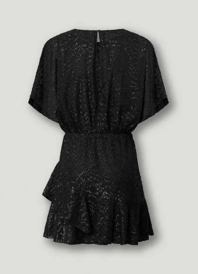 Short Dress with Metallic Details Short Dress with Metallic Details