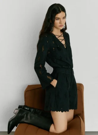 Shorts with Openwork Details