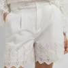 Shorts with Openwork Details