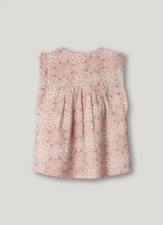 Sleeveless Floral Print Blouse