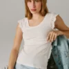Sleeveless Ribbed Blouse