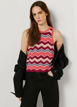 Sleeveless Ribbed Top