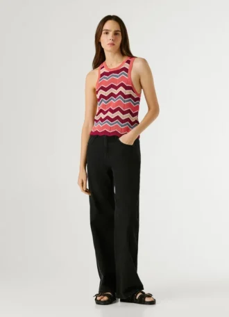 Sleeveless Ribbed Top