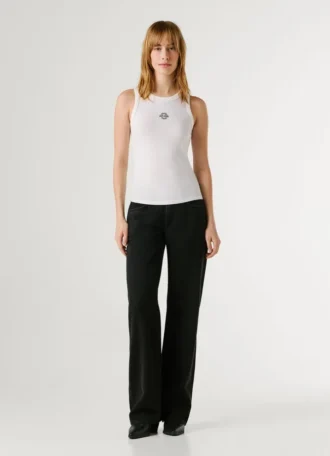 Sleeveless Ribbed Top