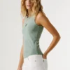 Sleeveless Ribbed Top
