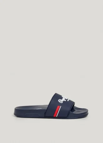 Slider Sandals with Logo