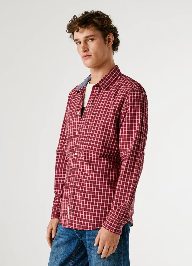 Slim Fit Checked Poplin Shirt Slim Fit Checked Poplin Shirt