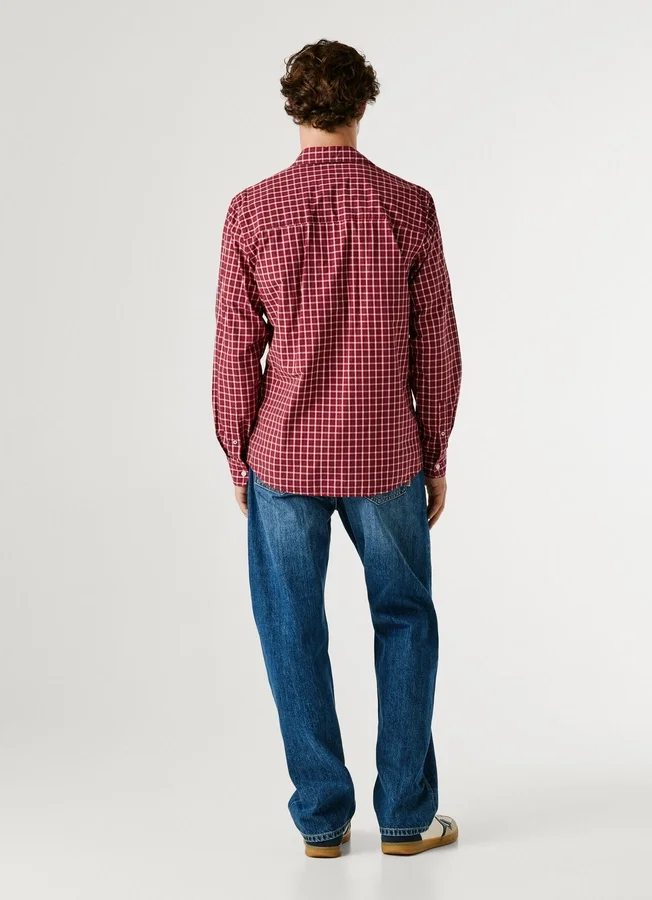 Slim Fit Checked Poplin Shirt Slim Fit Checked Poplin Shirt