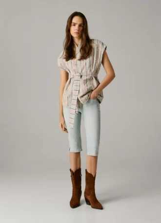 Slim Fit Denim Bermuda Shorts