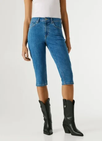 Slim Fit Denim Bermuda Shorts