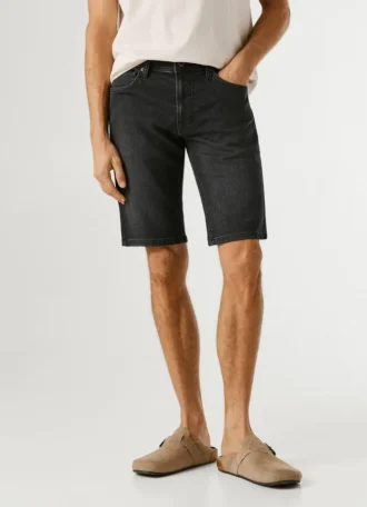 Slim Fit Denim Bermuda Shorts