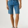 Slim Fit Denim Bermuda Shorts
