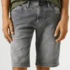 Slim Fit Denim Bermuda Shorts