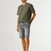 Slim Fit Denim Bermuda Shorts