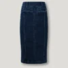 Slim Fit Denim Midi Skirt