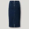 Slim Fit Denim Midi Skirt