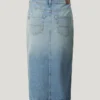 Slim Fit Denim Midi Skirt