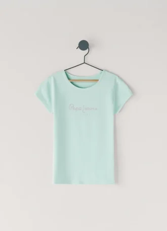 Slim Fit Glitter Logo T-Shirt