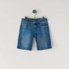 Straight Fit Denim Bermuda Shorts