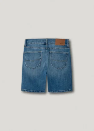 Straight Fit Denim Bermuda Shorts