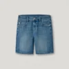 Straight Fit Denim Bermuda Shorts